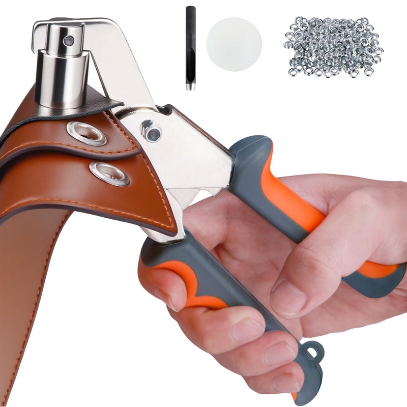 BIZOEPRO Heavy Duty Grommet Tool Kit  500 pcs 1/4 Inch 6mm Grommets  Eyelet Tool  Press for Tarp  Grommet Kit  Fabric  Banner  Canvas  Leather  Tents  Vinyl - Image 1
